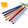 Oblique Cut Milktea Straw Colored Stainless Steel Straw Smoothie Drink Straw