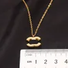 Art- und Weisefrauen-Luxusdesigner-Halsketten-Halsketten-Anhänger-Kette 18K Gold überzogener Edelstahl-Buchstabe-Halsketten-Aussage-Schmuck-Zusätze ZG1037