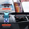 Araba Gravity Telefon Mount Mobil Otomatik Geri Çekilebilir Stand Mini Hava Havalandırma Klip Klip Araba Akıllı Telefon Gezinme Tutucu İç Aksesuarlar Perakende Kutu