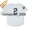 Mich28 1999 Rétro 2 DEREK JETER Jersey 13 Alex Rodriguez 42 Mariano Rivera 22 Roger Clemens 46 Andy Pettitte 2001 WS Maillots de baseball vintage