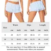 Shorts Femmes Femmes Volants Mini Jupe Asymétrique Dentelle Couche Casual Tiered Courte Taille Élastique Party Beachwear