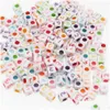 Chongai 200 Stuks Vierkant Acryl Arabisch Alfabet/Letter Losse Kralen Mix Letters Voor Sieraden Maken Diy Accessoires 6Mm Y200730 Dr Dh0Zk