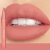 Lip Gloss 12 Colors Not Easy To Fade Touching Cup Lipstick Pen Matte Lipliner Dual-use