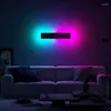 Wall Lamp Nordic Black White Remote RGB LED For Living Room Decoration Colorful Lights Bedroom Dining Indoor Lighting