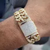 Pulsera de oro macizo moissanita con diamantes para hombre, pulseras de oro de 18k y 14k para hombre, pulsera de diamantes para hombre