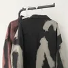 Herrjackor retro tie-dye kontrasterande arbetskläder jacka män street koreanska lapp design rock nisch hip-hop tvättad orolig lapel knapp