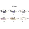 Óculos de sol 2023 moda feminina 2000 marca designer y2k sun glasse envoltório em torno de óculos homens óculos óculos lentes de sol mujer