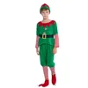 Sukienki dziewczynki S m l Christmas Kids Boys Elf Cosplay Cosplay na festiwalowy zestaw imprezowy Elves 6pcs/Set Odzież dla dzieci Chris Party 231113