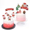 Festive Supplies Other & Party Christmas Cake Decoration Plugin Suit Is The Old Man In Red Snowman Inserted Card