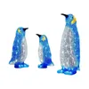 Ilumina el pingüino, iluminación creativa, novedad, estatua, estatuilla LED para Patio, decoración de césped, ornamento