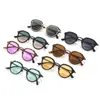 Солнцезащитные очки 2023, модные классические круглые женские персонализированные металлические ножки с дизайном в стиле ретро, мужские очки из океанской пленки для уличного вождения