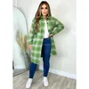 Designer Woolen Coat Women Plus size 3XL Fall Winter Long Sleeve Plaid Shirt Casual Turn-down Collar Long Style Tops Female Casual Cardigan Wholesale Clothes