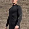 T-shirts pour hommes Rashguard Hommes Chemise de course à manches longues Gym Compression Bodybuilding T-Shirt Hommes Séchage rapide Stretchy Fitness Sport Collants 230413