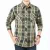 Chemises habillées pour hommes chemise à carreaux pour hommes haut à manches longues en coton pour hommes décontracté affaires vêtements hawaïens mode 2023 printemps
