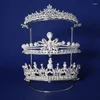 Jewelry Pouches Alloy Organiser Tower 3-Layer Tiaras Jewellery Rack Display Stand