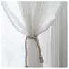Curtain White Sheer Voile Yarn Chiffon Tulle Curtains For Living Room Kitchen Bedroom Home Decoration Window Treatment