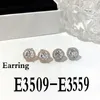 Stud moda requintada prata esterlina 925 ERRING E3509E3559 230412