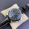 PANERIWATCH PANERAII 시계 사파이어 클리닝 팩토리 팩토리 럭셔리 디자이너 거울 자동 이동 크기 44mm 카우 히드 스트랩 시계 0RZI