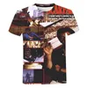 Camisetas masculinas Scarface 3D Print Shirt Fashion Casual T-shirt Harajuku O Neck Streetwear Unissex Oversized Cool Tee Tops