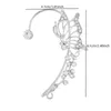 Backs Orecchini Lusso Zircone Farfalla Elfo Avvolgere Intorno Orecchino Orecchino Fata No Piercing Polsino Gioielli Regalo Pendiente