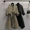 Dames trenchcoats Oversized dames 2023 herfst nieuwe modieuze en modieuze lange jas trenchcoats jassen voor damesL231112