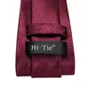 Bow Ties 2023 Hediye Kravat Erkekler için Hatırlı Çizgili Moda Marka Düğün Partisi Kravat Handky Cufflinks Toptan Hi-Tie Tasarımcı