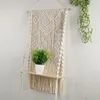 Wandteppiche, Makramee-Wandbehang, Regal, Pflanzgefäß, Aufhänger für Pflanzen, handgefertigtes Dekor im Boho-Stil mit schönem Seil und