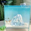 Dekorationer Creative Aquarium Decoration Iceberg Polar Region White Bear Accessories Landscaping Ornament Small Fish Tank Accessories DIY 231113