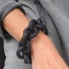 Bangle YD YDBZ Fashion Charm Persoonlijkheid Rubberen Touw Armband Vrouwen Sieraden Handgemaakte Gothic Punk Zwarte Bracel 231110