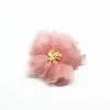 Decorative Flowers 10pcs Spring Korean Crystal Yarn Fabric Diy Handmade Hair Accessories Headdress Jewelry Head Flower