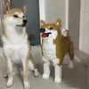 Diecast modelo moc desenhos animados animais blocos de construção criatividade shiba inu cão montar tijolos decoração para casa diy brinquedos de construção presentes 231110