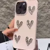 Étui de téléphone en Silicone de styliste, cadre d'amour argenté, adapté à l'iPhone 14 13 12 Pro max 11 14plus, coque souple Anti-chute