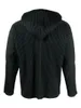 Giacche da uomo Miyake Pieghettato da uomo Zip-up Plisse Felpa con cappuccio Classico Cappotto moda casual Giacca con chiusura zip a due vie sul davanti