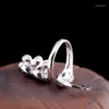 Anéis de cluster amxiu brilhando 925 esterlina prata pavão artesanal anel aberto granadas vermelhas para mulheres jóias de festa ajustável