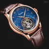 Armbanduhren AESOP Brand Tourbillon Watch Luxury Limited Edition Skeleton Mechanical Hand Wind Waterproof For Men Reloj Hombre