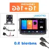 Freeshipping 2 Din Android 9 "GPS Navigasyon Araç Radyoları Stereo Multimedya Oyuncu Bora Golf Polo VW Volkswagen Passat B6 B7 Tou Orfe