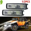 Yeni 16 LED far 12-24V İş Işık Çubuğu Araba Motosiklet Kamyonu Teknesi için Evrensel Offroad çalışma Işığı Sürüş Sis Lambası Spotl K0X5