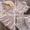 Girl's Dresses Menoea Summer Baby Girls Flower Dresses Fahion Style Flying Sleeves Floral Dress 2-6 Years Kids Casual Clothing Outfits 230413