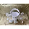 Ice Buckets And Coolers 6 Cups 1 Bucket Wine Glass 3000Ml Acrylic Goblets Champagne Glasses Bar Party Bottle Cooler Drop Delivery Home Otgnp