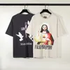 T-shirts pour hommes Figure Cross And Pigeon Print T-shirt à manches courtes pour hommes Summer Crew Neck Cotton Loose Top Tees Unisex Hip Hop Casual