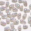 Pierres précieuses en vrac 6A, perles baroques brillantes à forte lumière, perles d'eau douce naturelles, bijoux pour bricolage, bague pendentif incrustée BHD