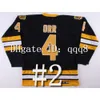 SL Vintage Bruins Ray Bourque Hockey Jersey Bobby Orr Cam Neely Phil Esposito Adam Oates Johnny Bucyk Derek Sanderson Terry O'Reilly Gerry