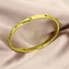 Bangle 5pcs عالي الجودة سوار معدني ناعم الذهب لون المجوهرات مجوهر