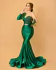 2023 nov Aso Ebi Arabiska spetspärledade sjöjungfru Mor till bruden klänningar Satin Evening Prom Formal Party Birthday Celebrity Mother of Groom Gowns Dress ZJT015