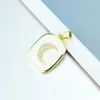 Colares pendentes Designer Square Moon Zircon Charme para jóias Fazendo acessórios de colar de braceletes diy