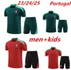 2023 2024 2025New Men Portugals Tracksuits Sweatshirt Football Training Suit 23 24 25 Portugieser Shorts Sleeves Tracksuit Shirt Kits Kids Survetement