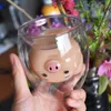 Tumblers Geschenk süße Ferkel hitzebeständiges Glas Doppeltasse Milchkaffee S Becher s Becher 230413