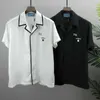 Summer Casual Shirt Mens Polos Jedwabny luksusowy krótki rękaw