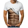 Men's T Shirts Brave Men's Oversized Muscle 3D Print Streetwear Hip Hop Fashion Personality Harajuku Casual