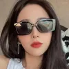 Solglasögon Designer Cateye Women's Women Fashion Candy Color Eyewear Unisex Summer Accessories UV400